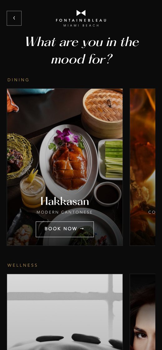 Its restaurants, spa and offers, on the property